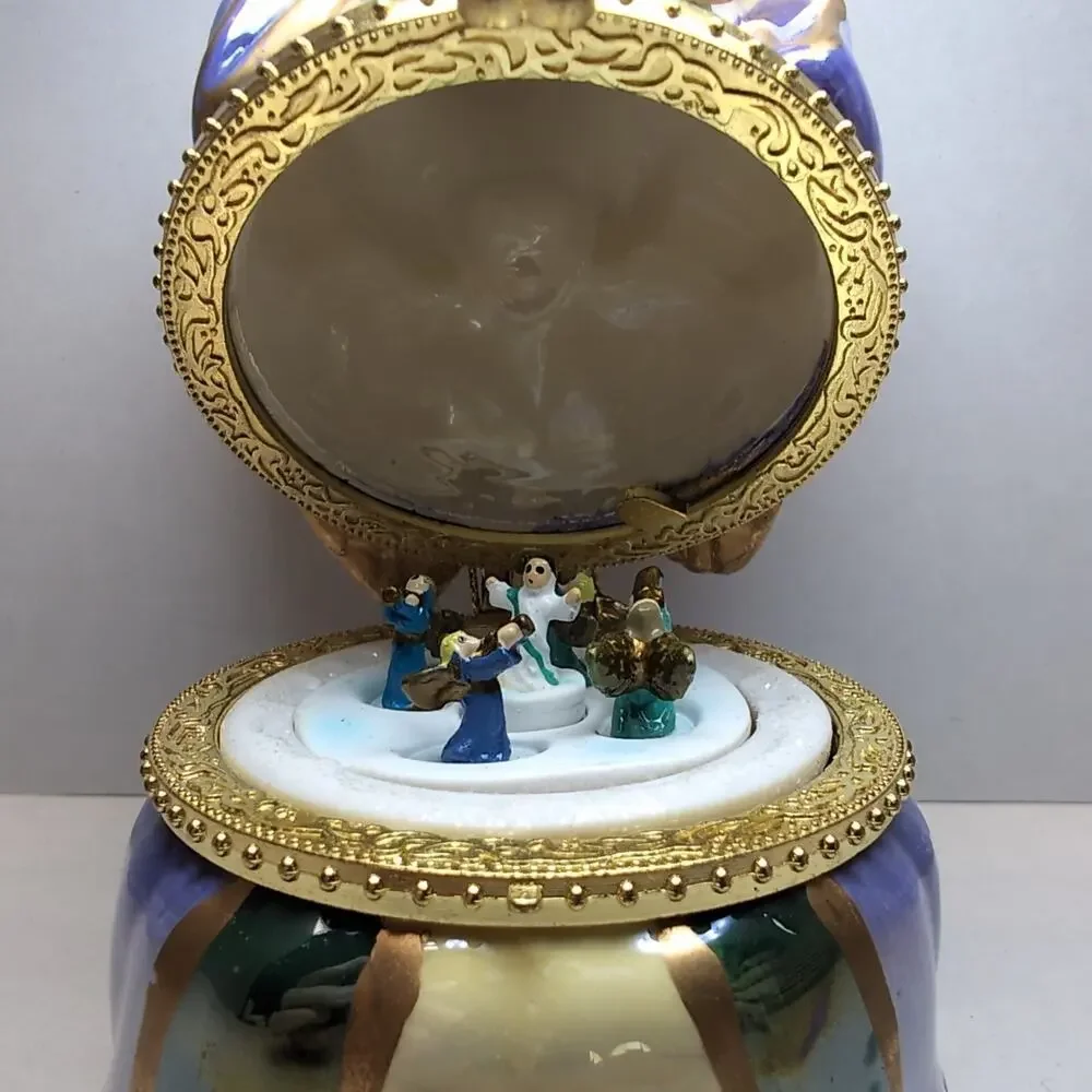 Mr Christmas Tree Ornaments‎ Music Box Trinket Santa Angel WORKS